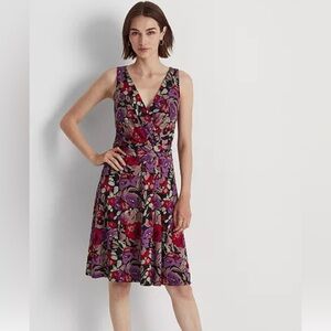 Ralph Lauren Floral Jersey Sleeveless Dress